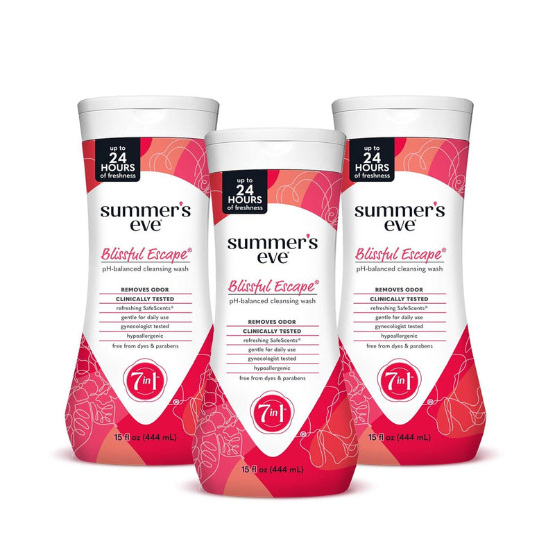 Summer's Eve All-Over Daily Feminine Wash, Blissful Escape, 15 Fl Oz, 3 Pk