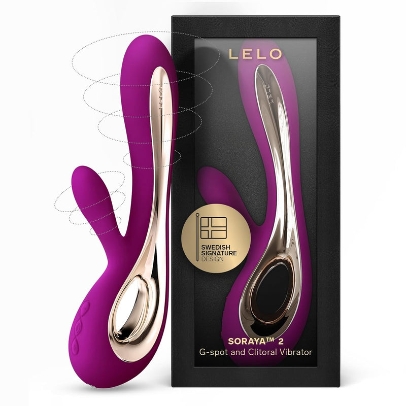 Soraya 2 Rabbit Vibrator For Women Rabbit Sex Toy Massager For Clitoral And G Spot Pleasure, Waterproof & Wireless Toys For Her Adult Pleasure, Deep Rose