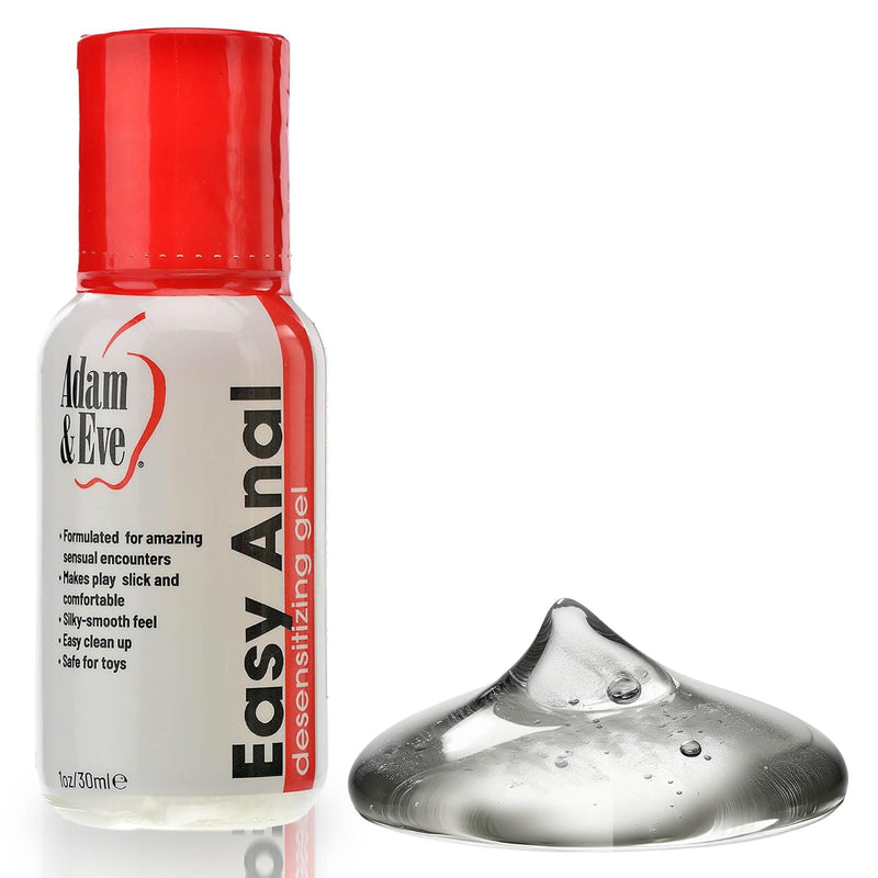 Easy Anal Water Based Desensitizing Gel, Personal Anal Cum Lubricant, For Women, Men, Couples And Toys, Long Lasting & Works Within Minutes, Backdoor Lube For Adults, Clear Gel, 1 Oz