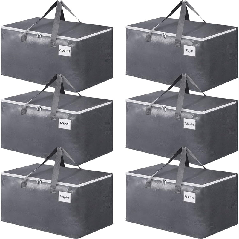 Large Moving Boxes And With Zippers & Handles Moving Supplies With Lids, Heavy D