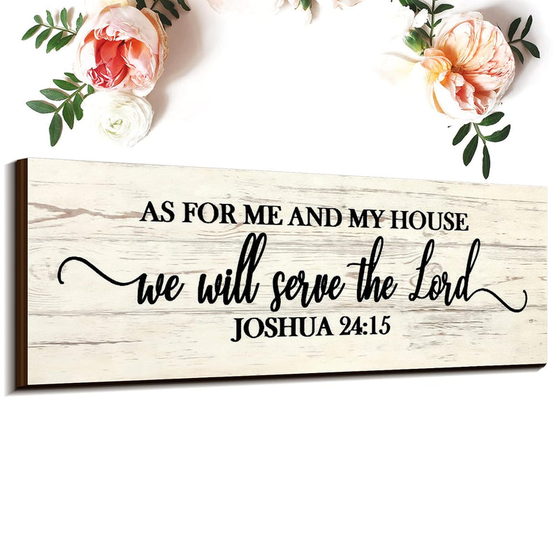 As For Me And My House We Will Serve The Lord Wall Sign Rustic Wooden Hanging