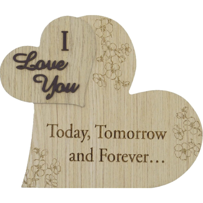Wooden Heart Décor Wall - 7.0 Inch Ps I Love You Gifts For Boyfriend - Wood He