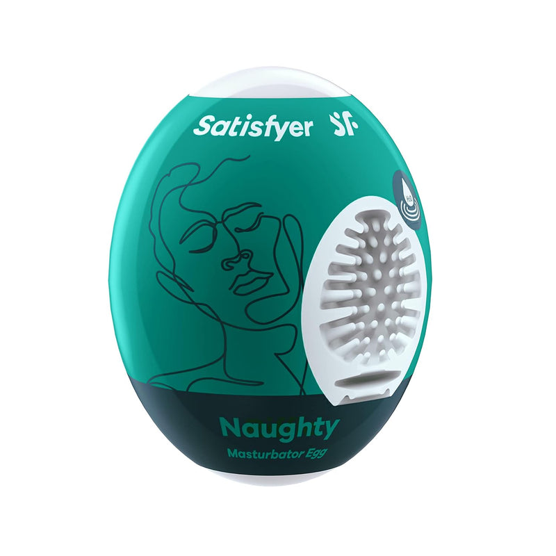Masturbator Egg - Stroker For Male Masturbation, Portable Pleasure Sleeve, Super-Stretchy, No Lubricant Required, Disposable, Single-Use (Naughty)