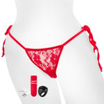 Charged Remote Control Vibrating Panty Set, Red - Vibrating Panties With Control - Panty Vibrator For Woman - Wearable Panty Vibrator Sex Toy, Couples Remote Control Vibe
