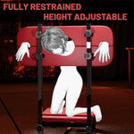 Bdsm Sex Chair With Bondage Accessories - Adjustable Height Sex Stool For Couples Or Groups, Includes Handcuffs, Ankle Cuffs, Neck Cuffs Adult Sex Furniture For Toning Or Taming.