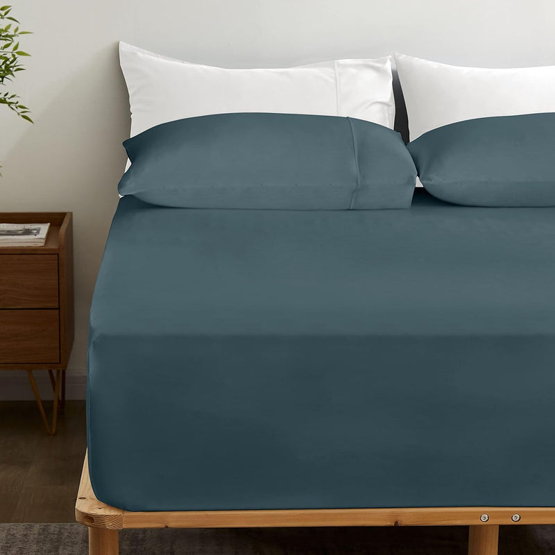 Fitted Sheet Only - 16 Inch Pocket Bamboo Fitted Sheet, Super Soft And Cooling