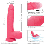 Rechargeable Rumbling & Thrusting Dildo Silicone Studs, 7 Inch Long And 5 Inch Circumference Thick With 10 Function Settings - Se-0251-05-3