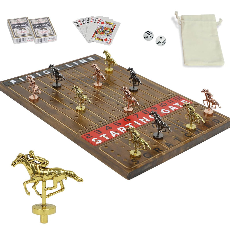 Metal Horse Racing Board Game Card Board Game Finish Line Luxury Edition So