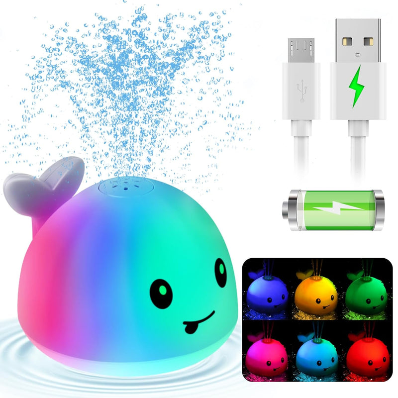 2024 Upgraded Baby Bath Toys, Rechargeable Light Up Bath Toys For Kids 1 3