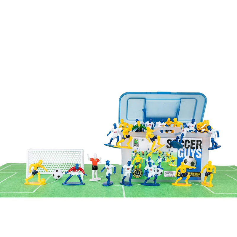 Kaskey Kids Soccer Guys Blue/Yellow Inspires Kids Imaginations With Endless