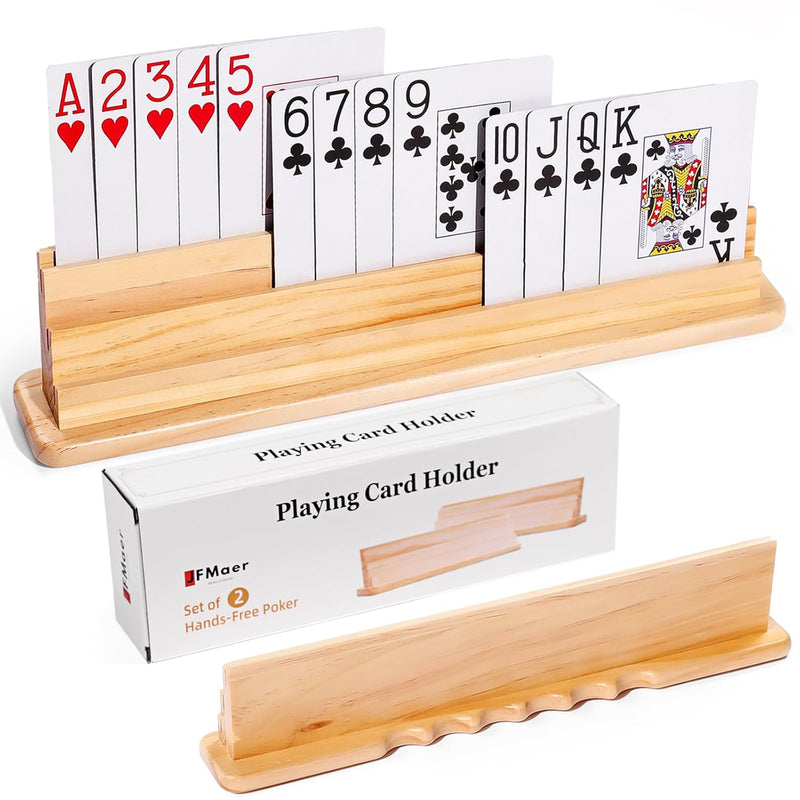 Card Holders For Playing Cards 2Pcs, Handheld Groove Design For Comfortable