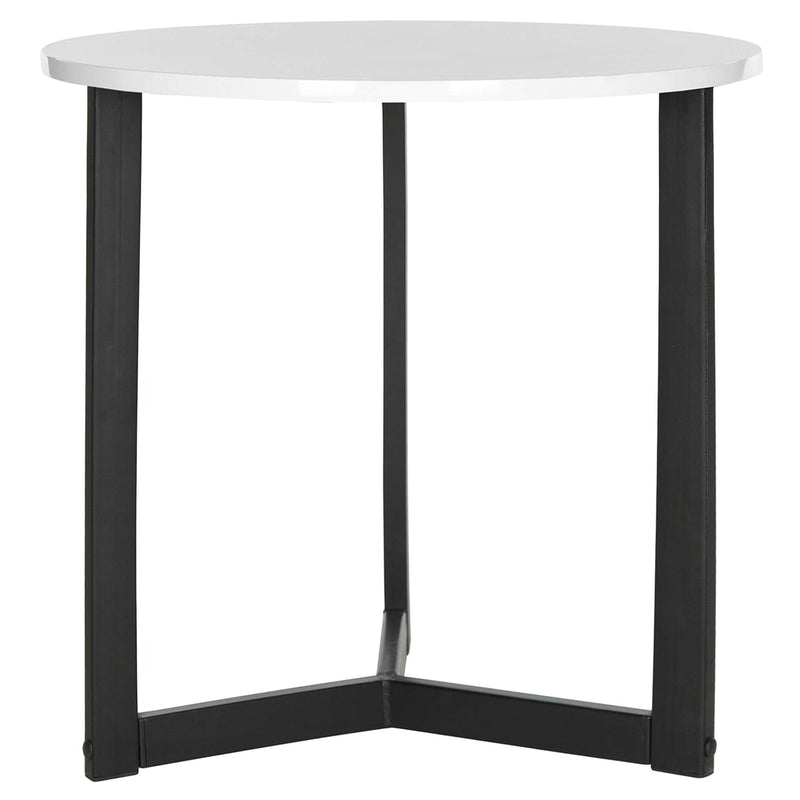 Home Collection Ballard White & Black End Table
