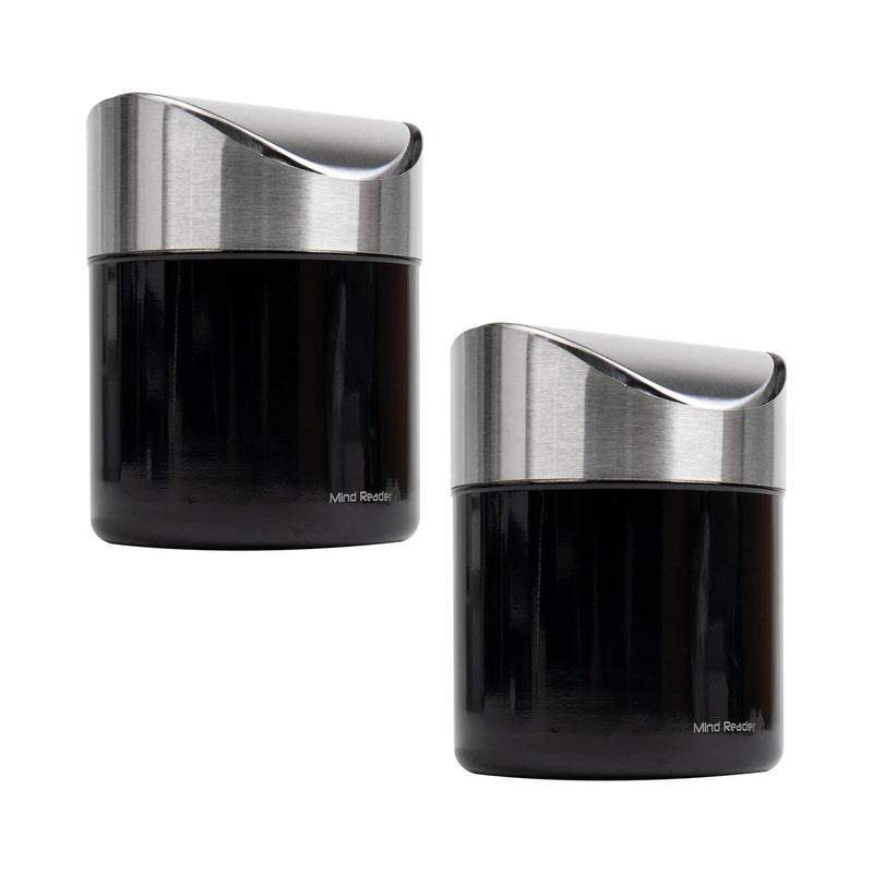 Mind Reader Mini Countertop Trash Can, Set Of 2, 1.5L(0.40 Gal) Waste Paper Bask
