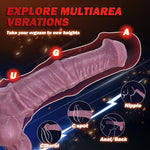 Thrusting Horse Dildo Vibrator Monster Big Dragon Dildo With Thrust & Vibrations, Fantasy Long Animal Monster Dildo Remote Control, Suction Cup U & G-Spot Anal Dildo Adult Sex Toys & Games Dildos