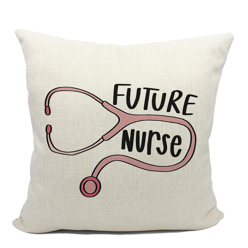 Future Nurse Pink Stethoscope Throw Pillow Cover,Graduation Gifts For Future N
