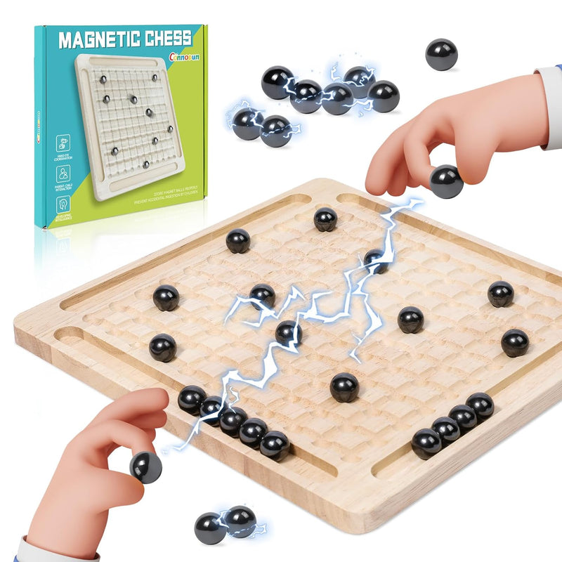 Magnetic Induction Chess Game Set, 2024 New Table Top Magnet Chess Game, Ma