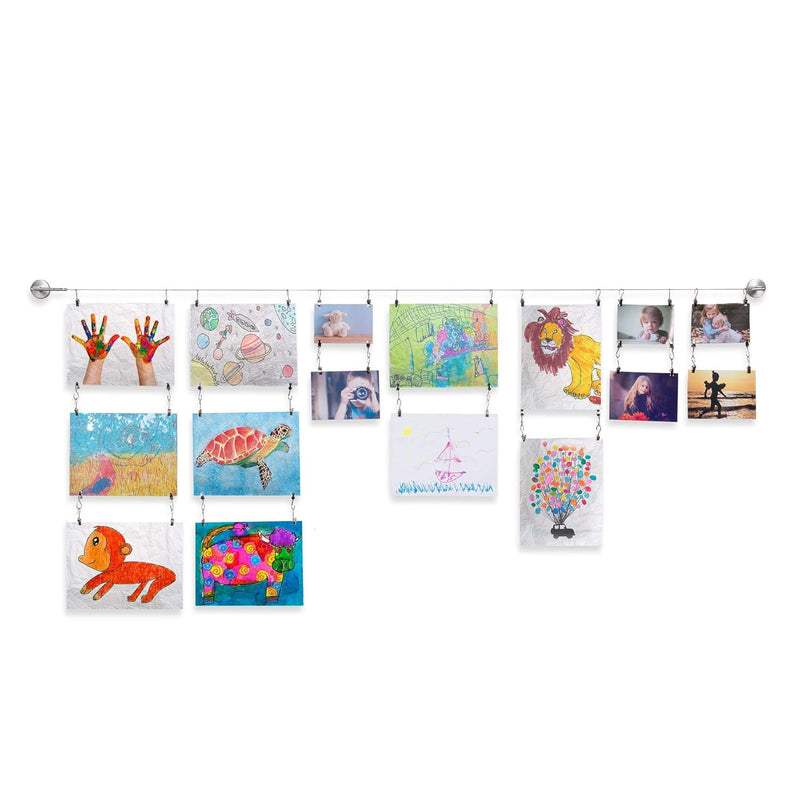 Barre Wire Picture Hangers For Kids Crafts And Artwork, Expandable 196 Inch Wa