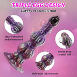 10.24" Huge Silicone Monster Knot Alien Dildo Big Fantasy Dragon Dildo With 3 Dog Knots, Thick Anal Dildos With Big Suction Cup, Giant Dildos For G Spot Anal, Adult Sex Toys For Women Men Couples