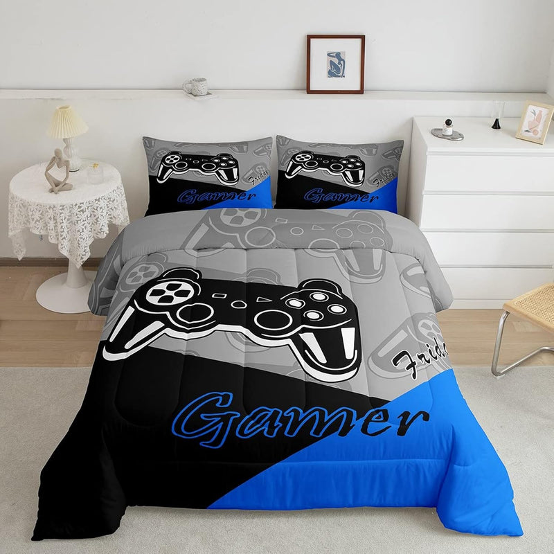Gaming Comforter For Boys Teen Video Game Bedding Set For Kids Gamer Comforter