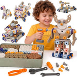211-Piece STEM Tool Building Kit for Kids Ages 3-8