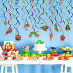 The Very Hungry Insects Cartoon Little Green Caterpillar Butterfly Swirls Streamers - 20 Pcs Children's Reading Story Birthday Party Decorations.