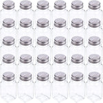 30 Pack Glass Salt and Pepper Shaker Set with Stainless Steel Mushroom Top, 2.7oz Spice bottle for Kitchen, Restaurants and Catering, Classic Design