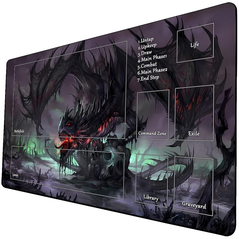 Mtg Playmat, Game Play Mat For Mtg Tcg 24 X 14 Inches Trading Card Inked Ga