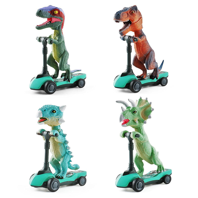 Dinosaur Scooter Toys Pull Back Cars Mini Finger Kick Scooters Boy Toy Age