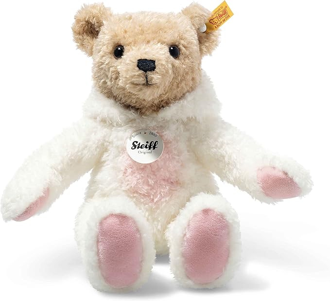 Steiff Teddy Bear in Bunny Hoodie Costume, Year of the Rabbit, Teddybear Stuffed Animal, Plush Bear Cuddly Toy, Machine Washable, 11 inches