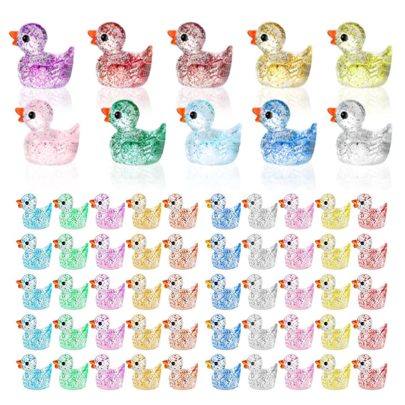 Mini Ducks Bulk,Tiny Ducks,Mini Resin Ducks Miniature Duck Figures Ornament