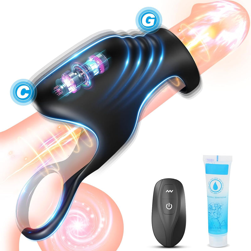 Vibrating Cock Ring Penis Sleeve, Adult Sex Toys Penis Ring Vibrator For Men, 10 Powerful Vibrations, Male Vibrator Penis Enlarger Extention Ring For Couple Sex Anal G Spot Stimulation Pleasure