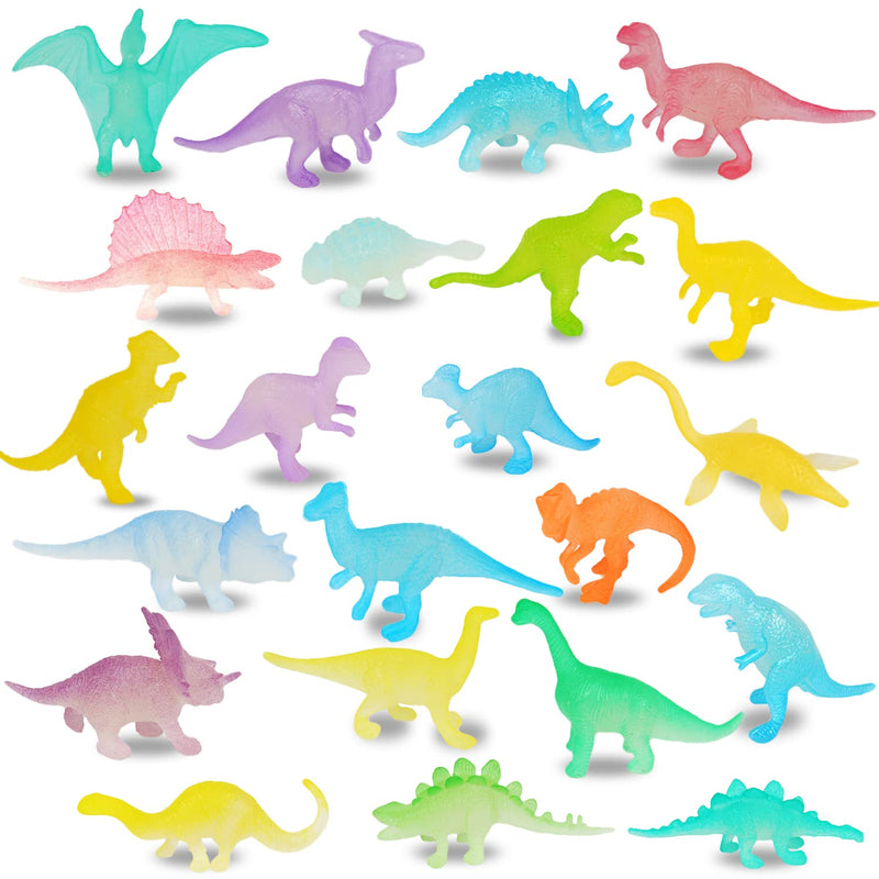Mini Dinosaurs,44Pcs Glow In The Dark Dinosaurs Figure For Kids Dinosaur Pa