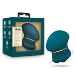 Blush Collection Riana 3.5" Silicone Clitoral Autorub Stimulator - Textured Ridges W/ 10 Deep Stimulating Gliding Rhythmic Motions, Ipx7, Usb Charge - Palm-Sized Women Luxury Adult Sex Toy - Dark Teal