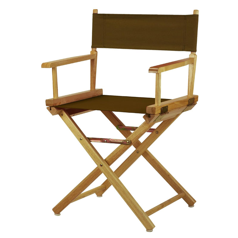 200-00/021-45 Director'S Chair Canvas 18" - Classic Height Natural Frame/Brown