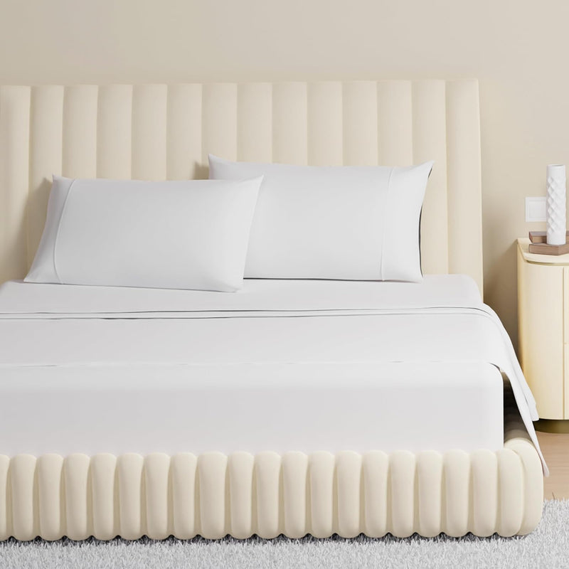 800 Thread Count Long Staple Soft Egyptian Cotton Sheet Set, 4 Piece Set, Quee