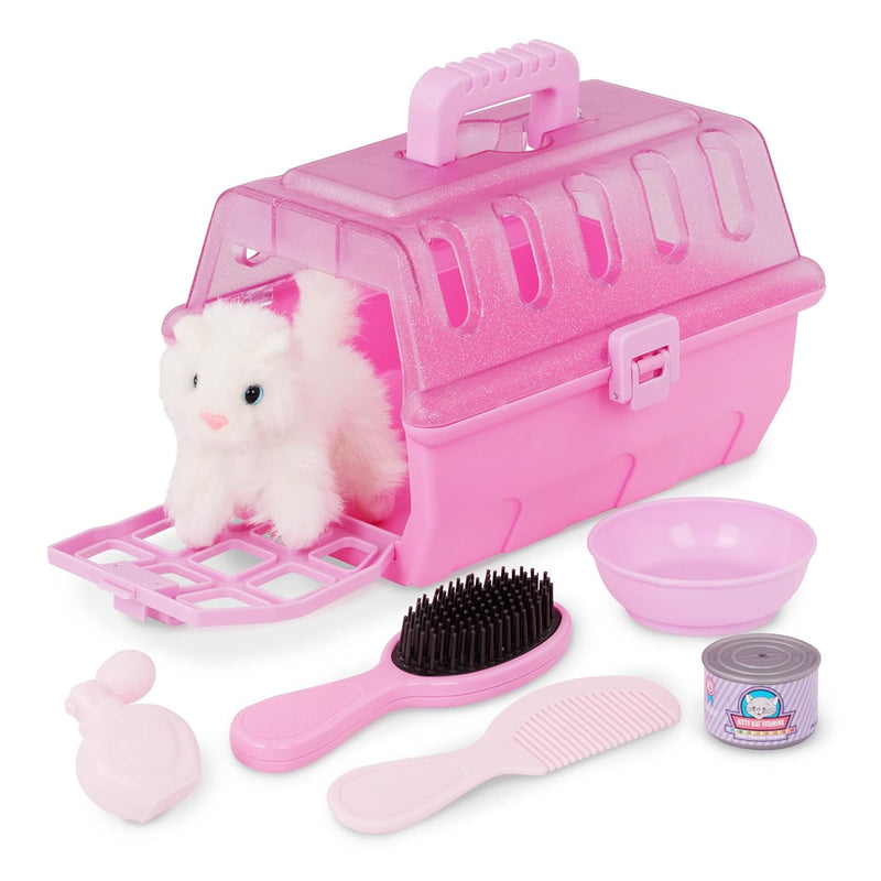 Battat- Play Circle- Pet Carrier – Stuffed Animal Kitten – Plush Toys- Pret