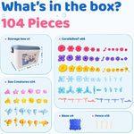 104-Piece Ocean Flower Garden Building Toy Set for Kids Ages 3-5