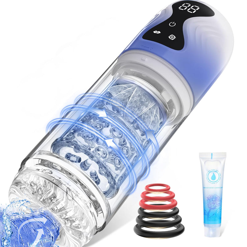 Automatic Male Masturbator Sex Toys For Men - Male Sex Toys Penis Pump With 7 Sucking 7 Rotating Mode And Tongue Licking, Adult Toy Waterproof Male Stroker Lcd Display Pocket Pussy Blowjob Sex Machine