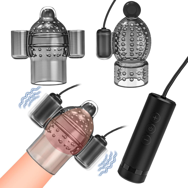 Male Vibrator Sex Toys For Men- Male Masturbator Penis Training Vibrator Set, Rechargeable Hands Free Penis Vibrator With 7 Vibration Modes, Adult Sex Toys For Penis Glans Stimulation