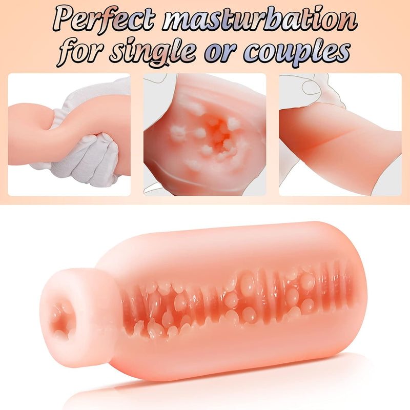 Textured Tunnel Male Masturbator – Compact Stroker For Intense Solo Pleasure, Discreet Design For Home