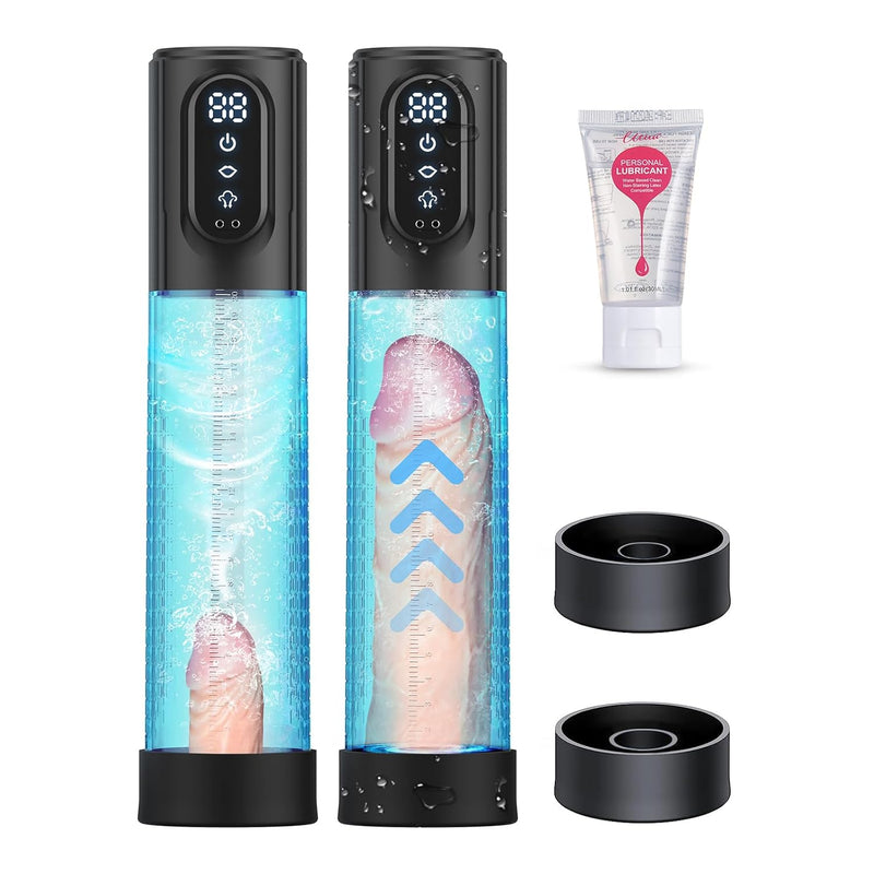 Water Penis Pump Sex Toys - Male Electric Penis Enlargement Extend Pump With 3 Automatic Suction Modes & 3 Intensities For Men Stronger Bigger Erections Adult Penis Vacuum Pumps & Enlargers