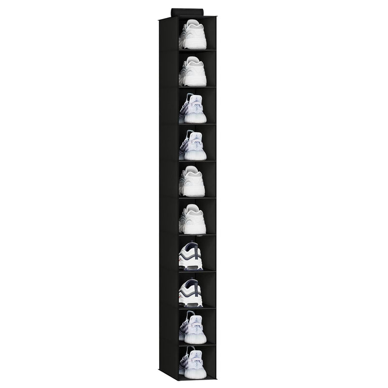 Hanging Shoe Organizer, 10-Shelf Closet Shoe Organizers, Hanging Shoe Storage, B