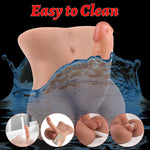 Brown Male Sex Doll - Realistic 8" Flexible Dildo for Unisex Pleasure