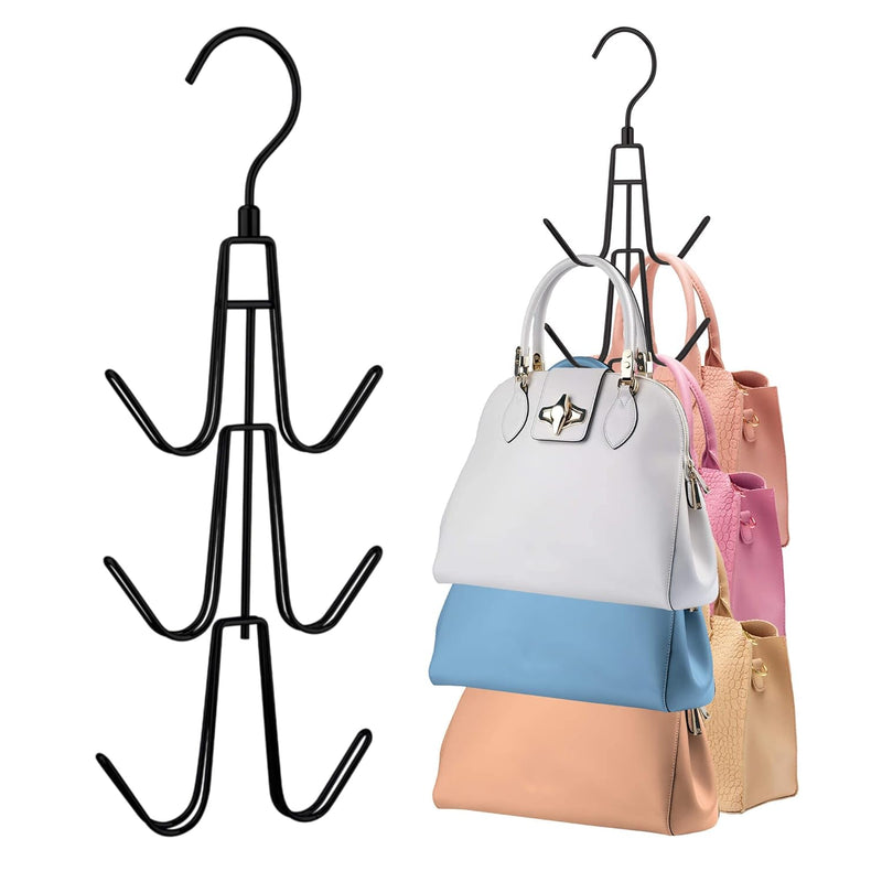 2 Pack Purse Hanger For Closet, Rotatable Bag Organizer, 12 Storage Capacity Spa