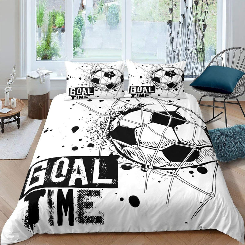 Kids Football Comforter Cover Twin Size American Soccer Bedding Set Sports Gam