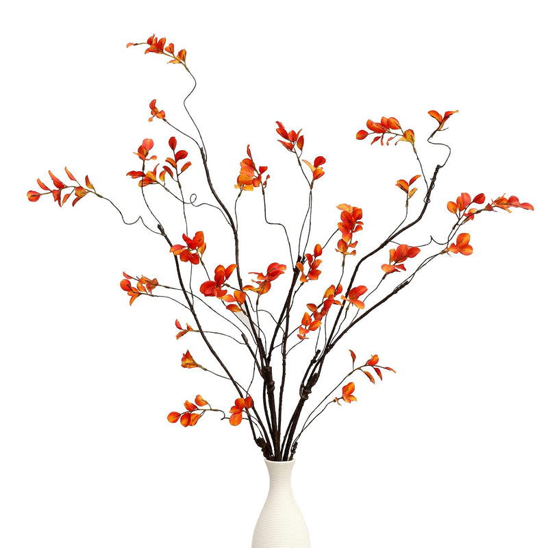 3Pcs Faux Fall Plant Stems And Branches For Vase,Artificial Tree Branches And