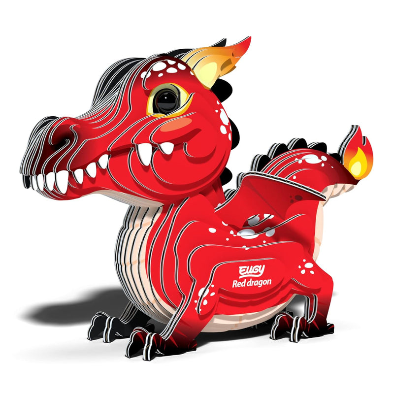 Red Dragon 3D Puzzle, 24 Piece Eco Friendly Educational Toy Puzzles For Boy