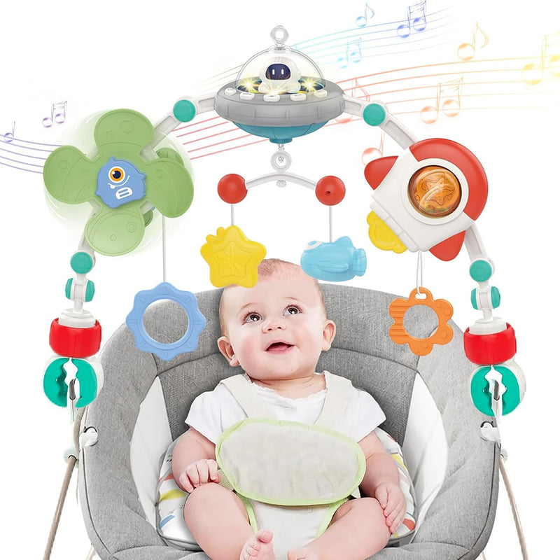 Baby Stroller Arch Toys With Music Car Seat Toys For Babies 0 6 Months Adju