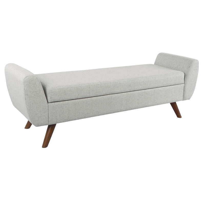Homepop Modern Wood Legs Home Décor|Bench With Storage For Living Room & Bedro