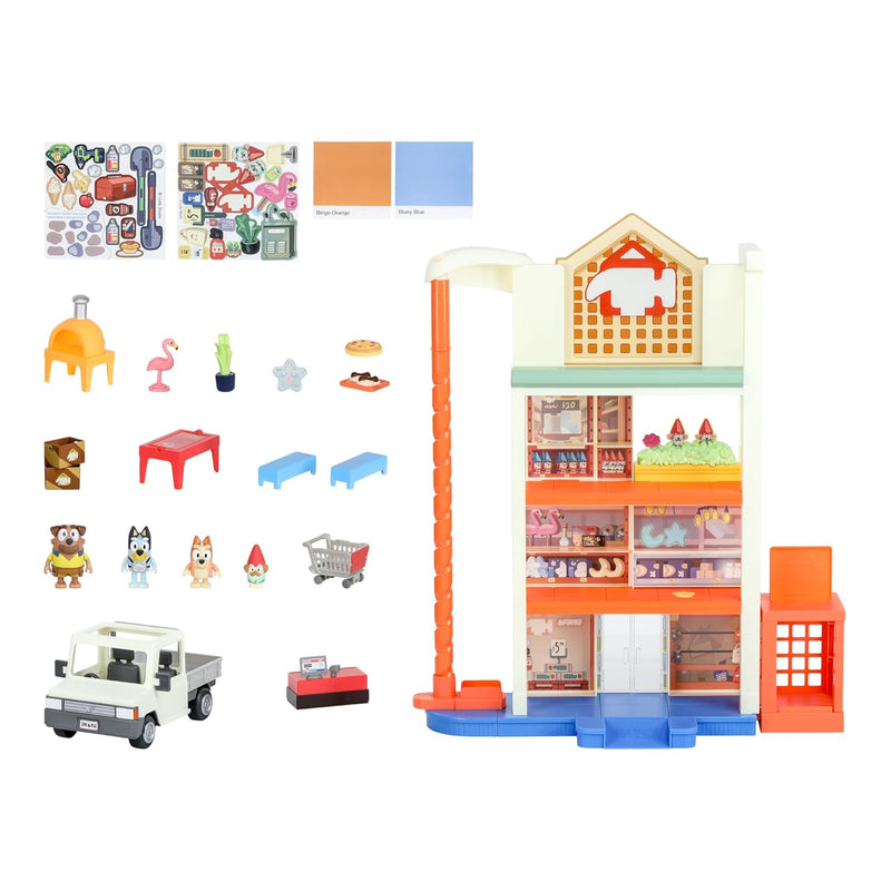 Hammerbarn Shopping Center Mega Set, 4 Level, 22" Tall Playset With Working